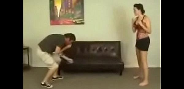  Boy and babe mix boxing
